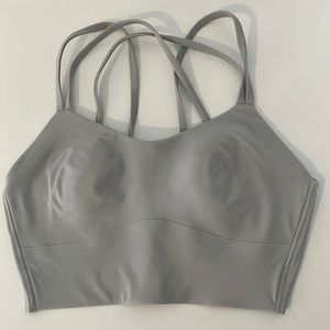 lululemon like a cloud longline bra size 6 (gray)